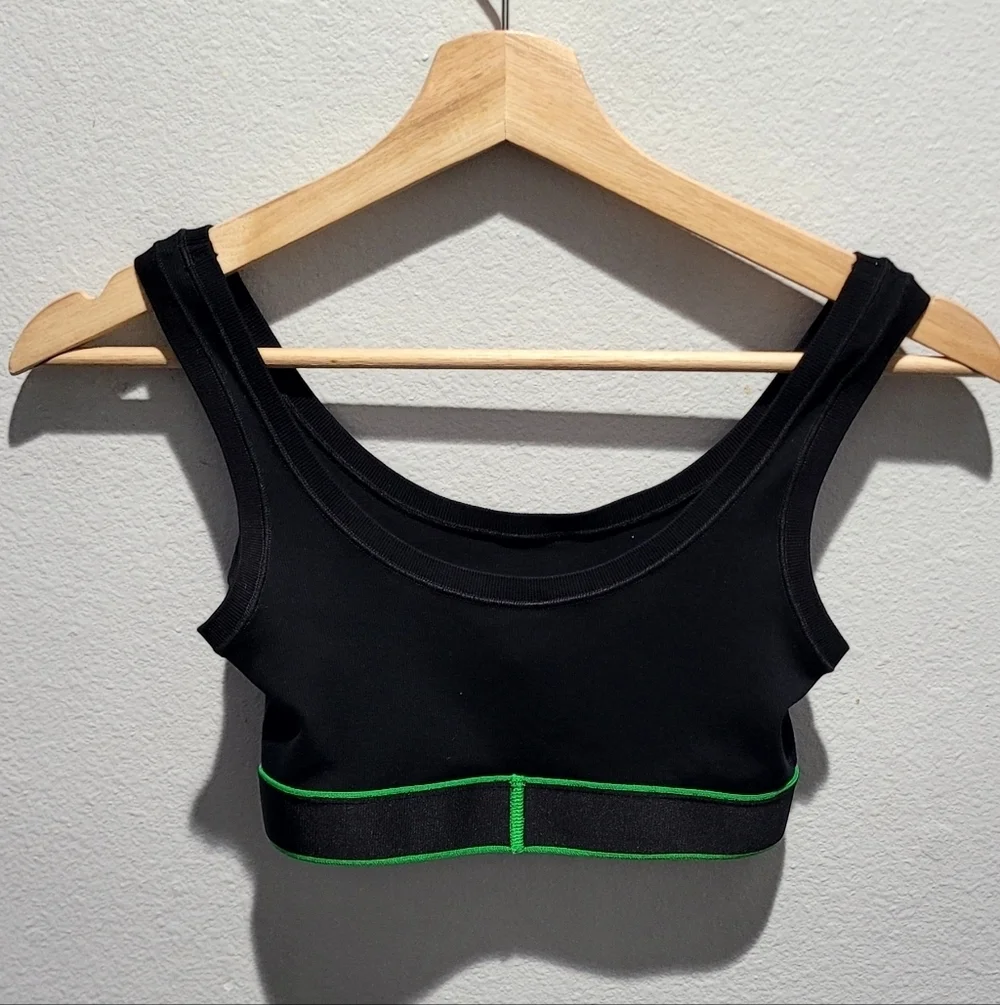 Bottega Veneta Fine Ribbed Skin Bralette Black XS Made in Italy